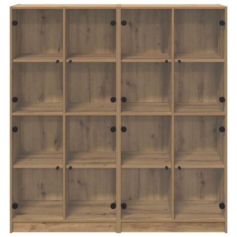 VidaXL Highboard 2 pcs Remeselný dub 68 x 37 x 142 cm Kompozitné drevo