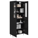 VidaXL Highboard Biely a čierny dub 69,5 x 34 x 180 cm