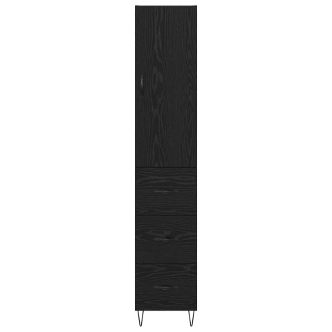 VidaXL Highboard Čierny dub 34,5 x 34 x 90 cm Kompozitné drevo