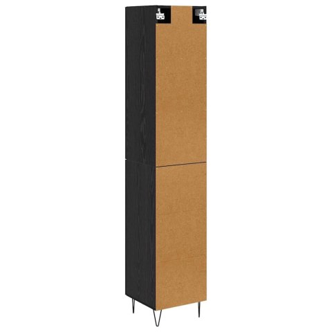 VidaXL Highboard Čierny dub 34,5 x 34 x 90 cm Kompozitné drevo