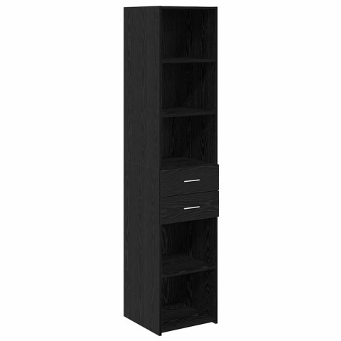 VidaXL Highboard Čierny dub 40 x 42,5 x 185 cm Kompozitné drevo