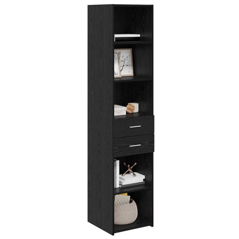 VidaXL Highboard Čierny dub 40 x 42,5 x 185 cm Kompozitné drevo