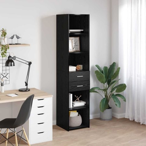 VidaXL Highboard Čierny dub 40 x 42,5 x 185 cm Kompozitné drevo