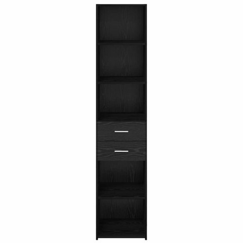 VidaXL Highboard Čierny dub 40 x 42,5 x 185 cm Kompozitné drevo