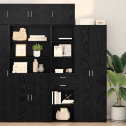 VidaXL Highboard Čierny dub 50 x 42,5 x 185 cm Kompozitné drevo