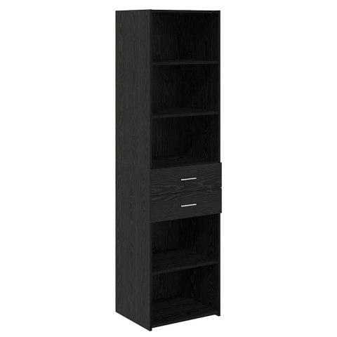 VidaXL Highboard Čierny dub 50 x 42,5 x 185 cm Kompozitné drevo