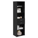 VidaXL Highboard Čierny dub 50 x 42,5 x 185 cm Kompozitné drevo
