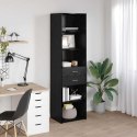 VidaXL Highboard Čierny dub 50 x 42,5 x 185 cm Kompozitné drevo