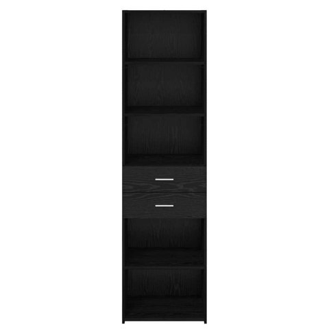 VidaXL Highboard Čierny dub 50 x 42,5 x 185 cm Kompozitné drevo