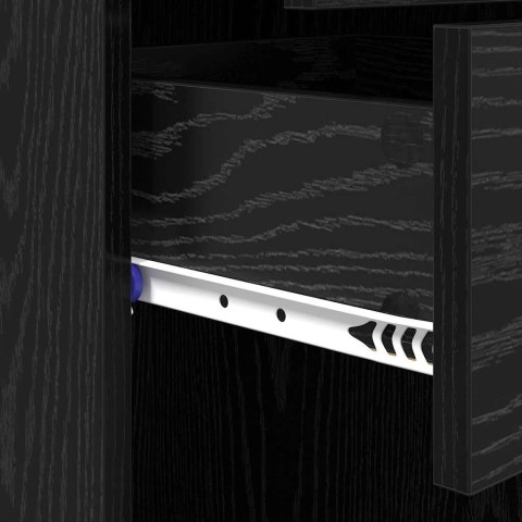 VidaXL Highboard Čierny dub 50 x 42,5 x 185 cm Kompozitné drevo