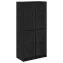 VidaXL Highboard Čierny dub 68 x 37 x 142 cm Kompozitné drevo