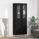 VidaXL Highboard Čierny dub 69,5 x 34 x 90 cm Kompozitné drevo