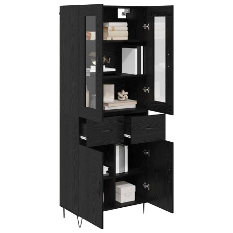 VidaXL Highboard Čierny dub 69,5 x 34 x 90 cm Kompozitné drevo