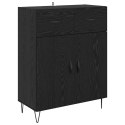 VidaXL Highboard Čierny dub 69,5 x 34 x 90 cm Kompozitné drevo