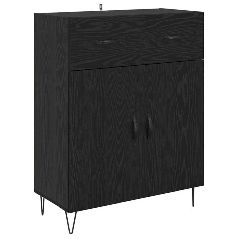VidaXL Highboard Čierny dub 69,5 x 34 x 90 cm Kompozitné drevo