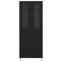 VidaXL Highboard Čierny dub 69,5 x 34 x 90 cm Kompozitné drevo