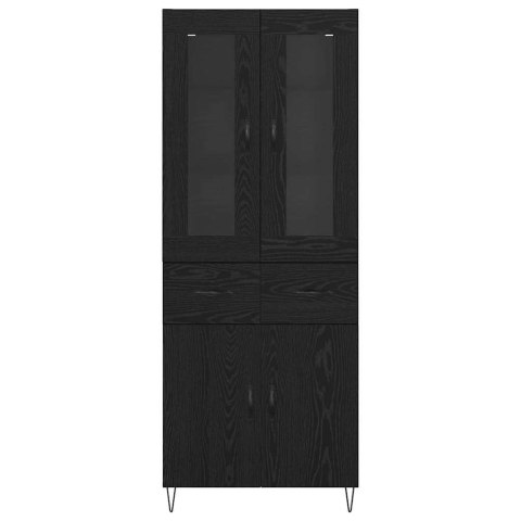VidaXL Highboard Čierny dub 69,5 x 34 x 90 cm Kompozitné drevo