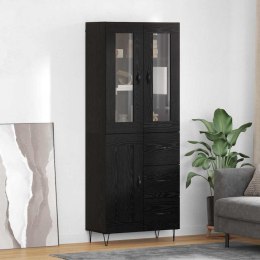 VidaXL Highboard Čierny dub 69,5 x 34 x 90 cm Kompozitné drevo