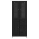 VidaXL Highboard Čierny dub 69,5 x 34 x 90 cm Kompozitné drevo