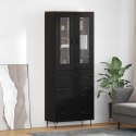 VidaXL Highboard Čierny dub 69,5 x 34 x 90 cm Kompozitné drevo