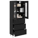 VidaXL Highboard Čierny dub 69,5 x 34 x 90 cm Kompozitné drevo