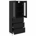 VidaXL Highboard Čierny dub 69,5 x 34 x 90 cm Kompozitné drevo