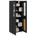 VidaXL Highboard Čierny dub 69,5 x 34 x 90 cm Kompozitné drevo