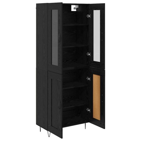 VidaXL Highboard Čierny dub 69,5 x 34 x 90 cm Kompozitné drevo