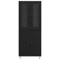 VidaXL Highboard Čierny dub 69,5 x 34 x 90 cm Kompozitné drevo
