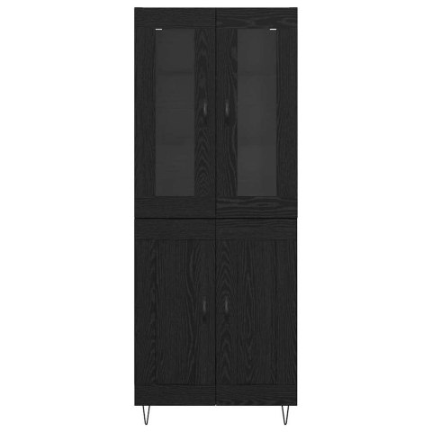 VidaXL Highboard Čierny dub 69,5 x 34 x 90 cm Kompozitné drevo