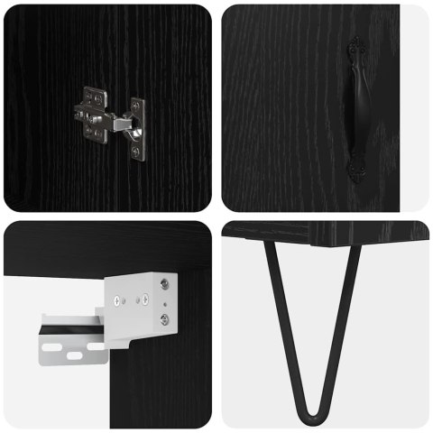 VidaXL Highboard Čierny dub 69,5 x 34 x 90 cm Kompozitné drevo