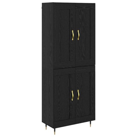 VidaXL Highboard Čierny dub 69,5 x 34 x 90 cm Kompozitné drevo