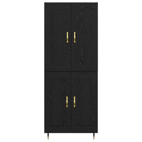 VidaXL Highboard Čierny dub 69,5 x 34 x 90 cm Kompozitné drevo