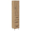 VidaXL Highboard Remeselný dub 34,5 x 34 x 90 cm Kompozitné drevo