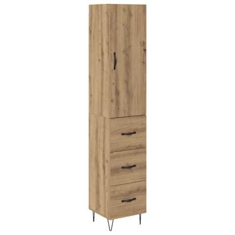VidaXL Highboard Remeselný dub 34,5 x 34 x 90 cm Kompozitné drevo