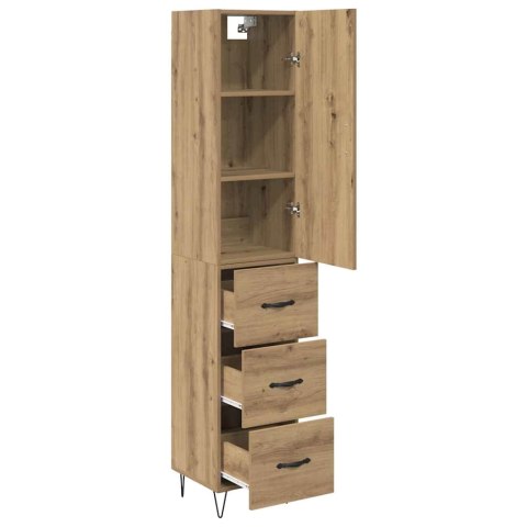VidaXL Highboard Remeselný dub 34,5 x 34 x 90 cm Kompozitné drevo