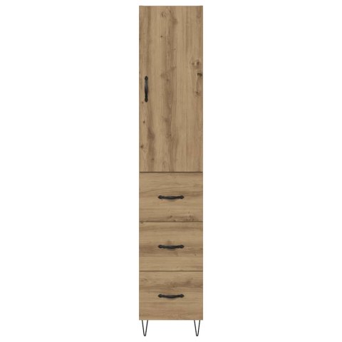 VidaXL Highboard Remeselný dub 34,5 x 34 x 90 cm Kompozitné drevo
