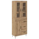 VidaXL Highboard Remeselný dub 69,5 x 34 x 90 cm Kompozitné drevo
