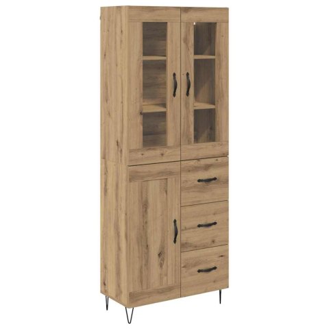 VidaXL Highboard Remeselný dub 69,5 x 34 x 90 cm Kompozitné drevo