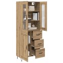 VidaXL Highboard Remeselný dub 69,5 x 34 x 90 cm Kompozitné drevo