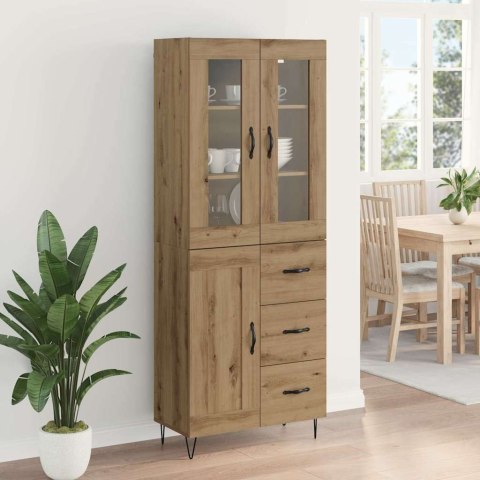VidaXL Highboard Remeselný dub 69,5 x 34 x 90 cm Kompozitné drevo