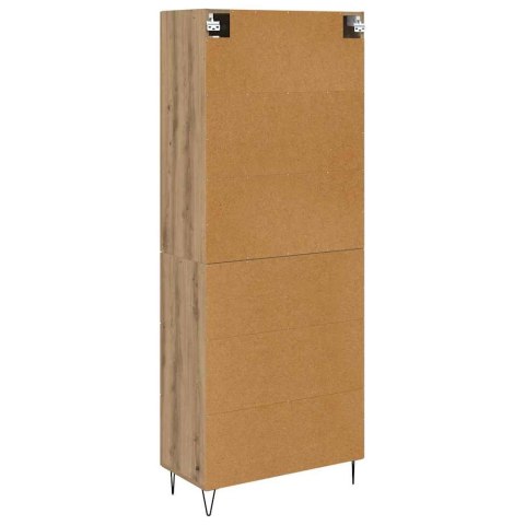 VidaXL Highboard Remeselný dub 69,5 x 34 x 90 cm Kompozitné drevo