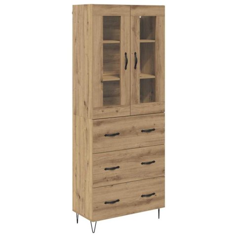 VidaXL Highboard Remeselný dub 69,5 x 34 x 90 cm Kompozitné drevo