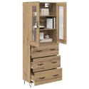 VidaXL Highboard Remeselný dub 69,5 x 34 x 90 cm Kompozitné drevo