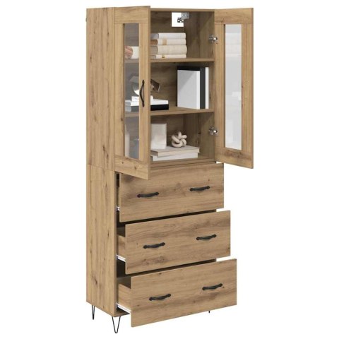 VidaXL Highboard Remeselný dub 69,5 x 34 x 90 cm Kompozitné drevo