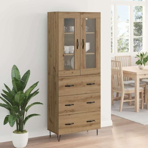 VidaXL Highboard Remeselný dub 69,5 x 34 x 90 cm Kompozitné drevo