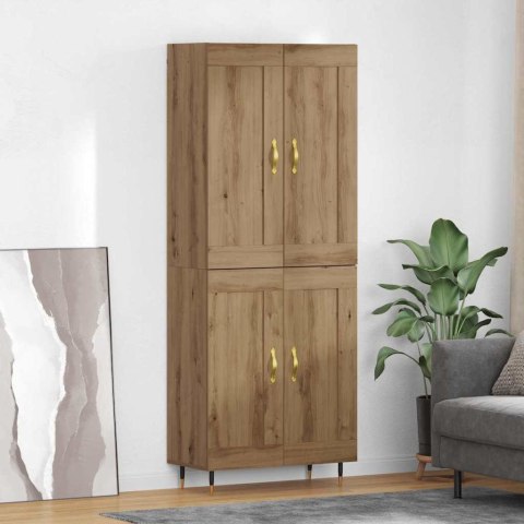 VidaXL Highboard Remeselný dub 69,5 x 34 x 90 cm Kompozitné drevo