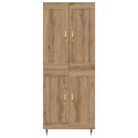 VidaXL Highboard Remeselný dub 69,5 x 34 x 90 cm Kompozitné drevo