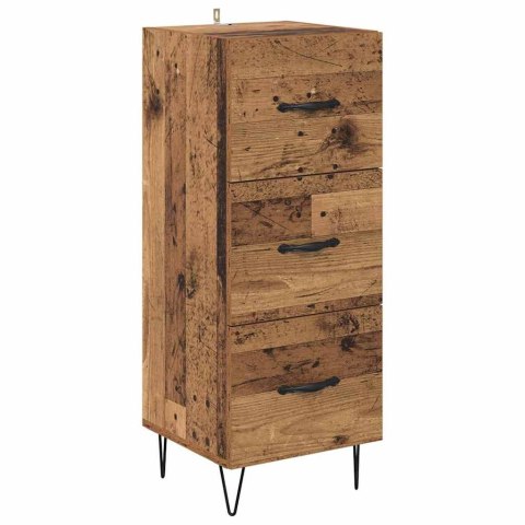 VidaXL Highboard Staré drevo 34,5 x 34 x 90 cm Kompozitné drevo