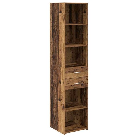 VidaXL Highboard Staré drevo 40 x 42,5 x 185 cm Kompozitné drevo